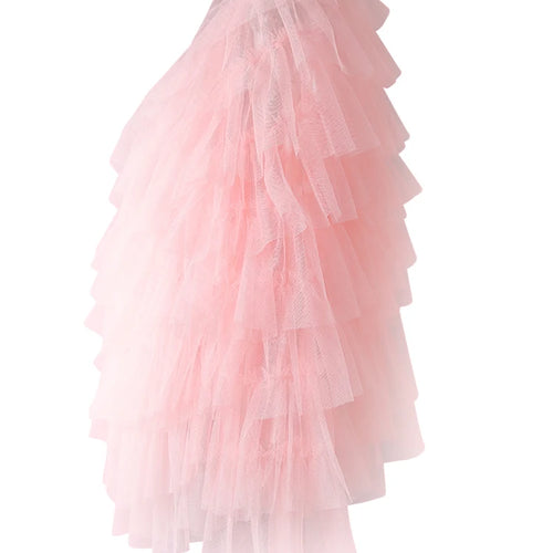 Load image into Gallery viewer, Women Yellow Mesh Layers Perspective Big Size Blouse New Round Neck Long Sleeve Shirt Fashion Tide Spring Autumn 2025
