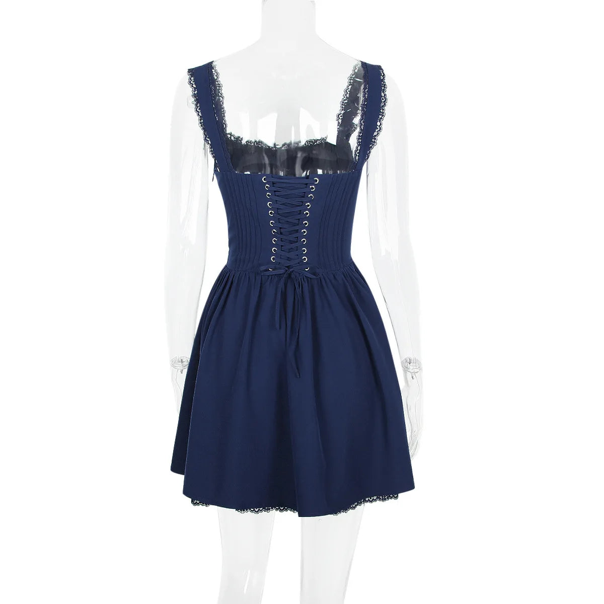 Elegant Spaghetti Strap Backless Sexy Mini Dress For Women Fashion Strapless Backless A-line Bodycon Club Party Dress