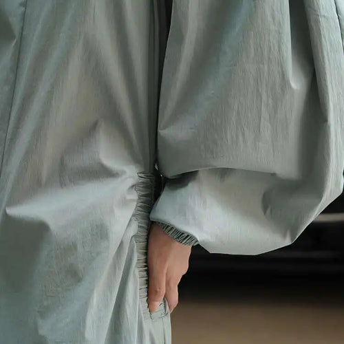 Load image into Gallery viewer, Women Black Brief Long Elegant Dress New Slash Neck Long Puff Sleeve Loose Fit Fashion Tide Spring Autumn 2025 1DF9947
