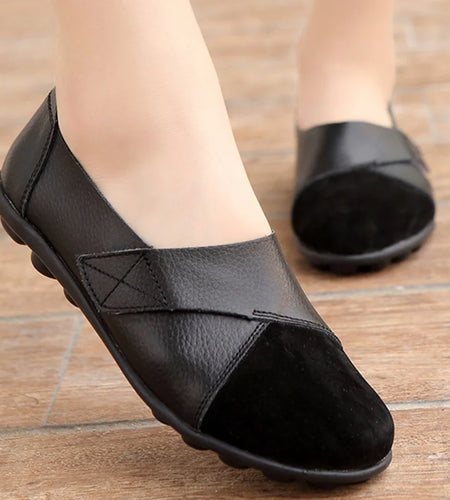 Woman Shoes Soft Leather Low Heels Shoes Women's Elegant Flats 2025 Casual Flat Shoes Women Footwear New Loafers Zapatos Mujer