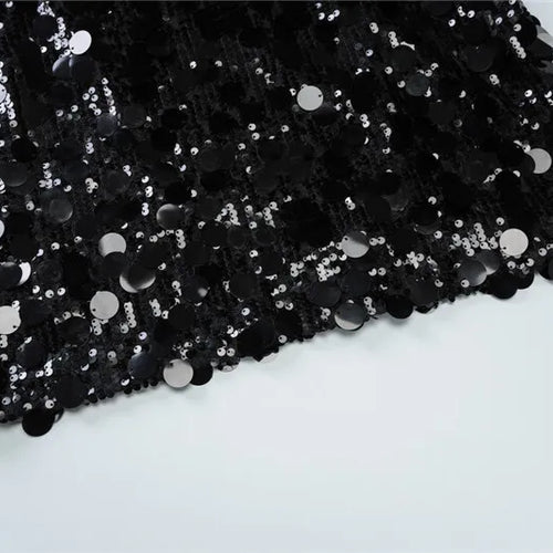 Load image into Gallery viewer, Sequins Strapless Backless Sexy Mini Dress For Women Robe Fashion Off-shoulder Sleeveless Sparkle Shiny Club Dress
