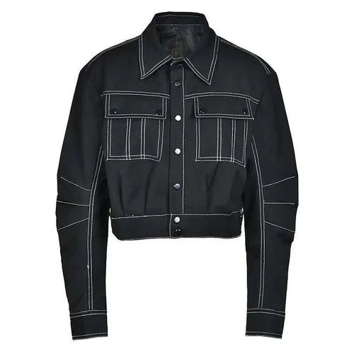 Load image into Gallery viewer, Black Jacket Big Size Wide Leg Pants Two Piece Suit New Lapel Long Sleeve Women Fashion Tide Spring Autumn 2025  CPG0425
