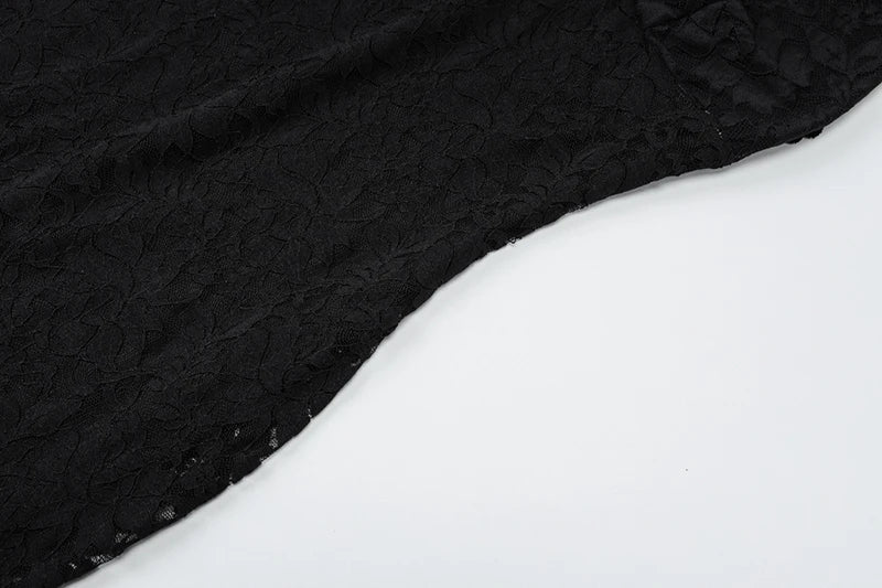 Lace Halter Sexy Mini Dress For Women Robe Off-shoulder Deep V Neck Sleeveless Backless Skinny Club Party Dress Robe