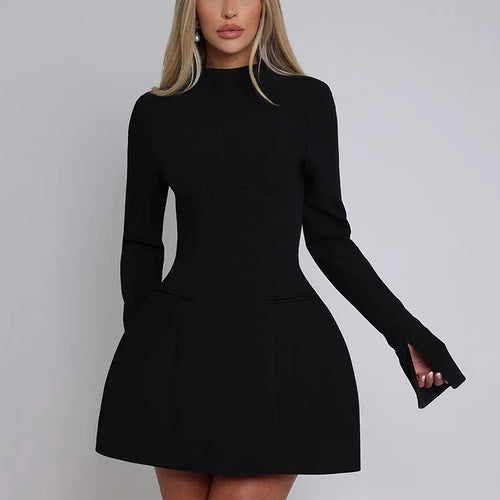 Load image into Gallery viewer, Elegant Long Sleeved Bodycon Women Dress Sexy Slim Backless Mini Vestido Autumn And Winter New 2025 Party Evening Dress
