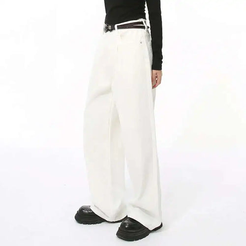 Load image into Gallery viewer, Minimalist Men Denim Pants Droop Solid Color Washed Casual Straight Wide Leg Korean Style Male Loose Jeans Menswear 9C7863
