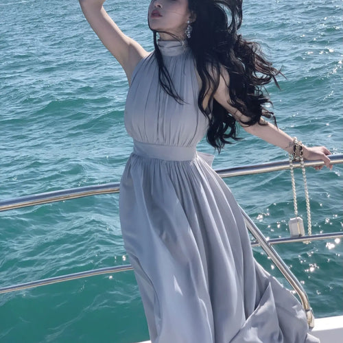 Load image into Gallery viewer, Women's French Elegant Midi Dress Fashion Fairy Pleated Party Prom Evening One Piece Clothes
