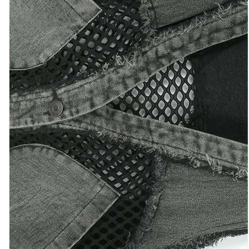 Load image into Gallery viewer, Big Size Denim Vest Wide Leg Pants Two Piece Suit New V-Neck Sleeveless Women Fashion Tide Spring Autumn 20251DH9963
