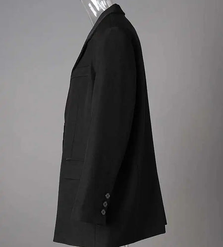 Women Gray Brief Single Breasted Big Size Blazer New Lapel Long Sleeve Jacket Fashion Tide Spring Autumn 2025 CPG2774