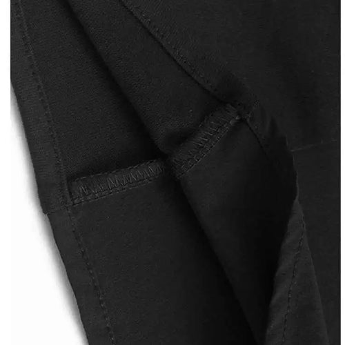 Load image into Gallery viewer, Women Black Side Pleated Spliced Big Size Midi Dress New Round Neck Long Sleeve Fashion Tide Spring Autumn 2025 1DH7010
