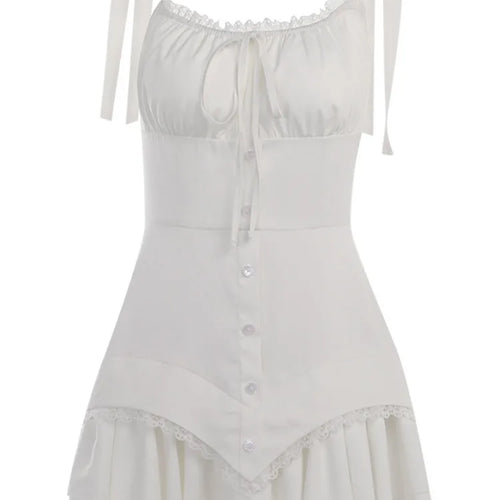 Load image into Gallery viewer, Elegant Sleeveless Ruffle Edge Slim Dresst Women Tie Ruffle Edge Sexy Short Skirt Fashion Street Party Club Clothing
