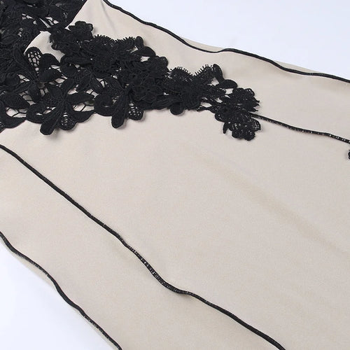 Load image into Gallery viewer, Lace High Split Sexy Midi Dress For Women Robe 2023 New Spaghetti Strap Sleeveless Deep V Neck Party Long Dress Vestido
