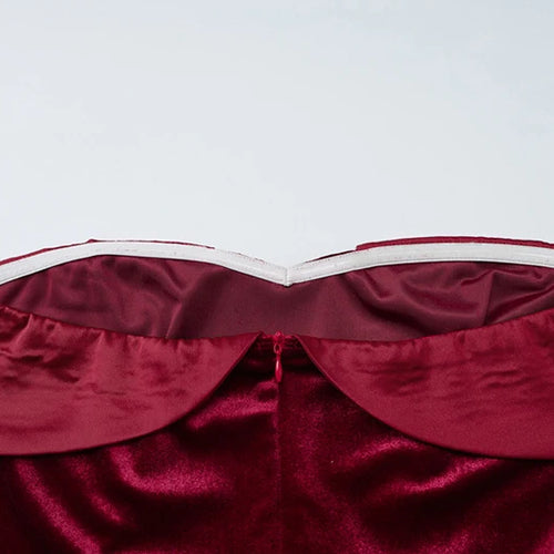 Load image into Gallery viewer, Velvet Off-shoulder Strapless Sexy Mini Dress For Women Robe Fashion Backless Sleeveless Club Party Dress Elegant
