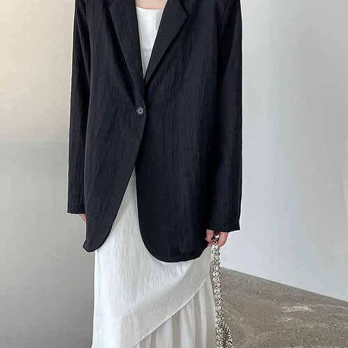 Load image into Gallery viewer, Women White Brief Elegant Thin Big Size Casual Blazer New Lapel Long Sleeve Jacket Fashion Tide Spring Autumn 2025 1DJ1086
