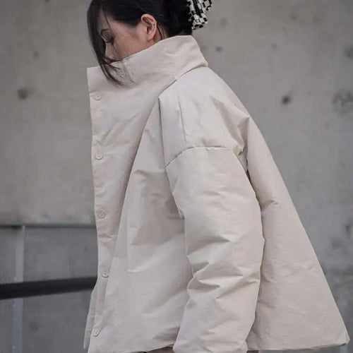 Load image into Gallery viewer, Apricot Big Size Warm Cotton-padded Coat Long Sleeve Loose Fit Women Parkas Fashion Tide New Autumn Winter 2025 1DF2663
