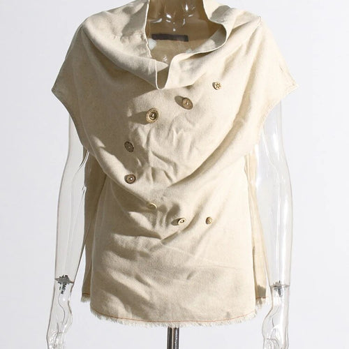 Load image into Gallery viewer, VintageTank Tops For Women Slash Neck Sleeveless Minimalist Patchwork Buttion Summer Vest Female Fashion Clothing
