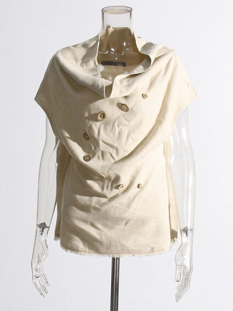 VintageTank Tops For Women Slash Neck Sleeveless Minimalist Patchwork Buttion Summer Vest Female Fashion Clothing