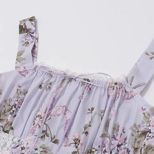 Load image into Gallery viewer, Floral Print Backless Sexy Mini Dress Women Robe Summer Fashion Square Collar Sleeveless High Waist A-line Club Dress
