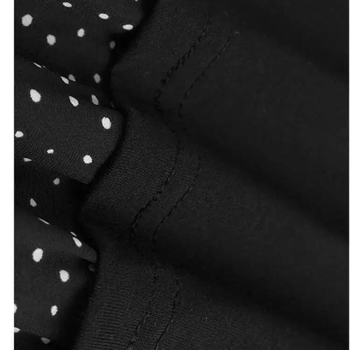 Load image into Gallery viewer, Women Gray Color-block Dot Big Size Long Elegant Dress New Round Neck Short Sleeve Fashion Spring Summer 2025  1DH6007
