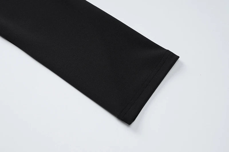 Patchwork Long Sleeve Maxi Dress For Women Autumn Winter New O Neck Color Contrast Lace-up Elegant Long Dress Fashion