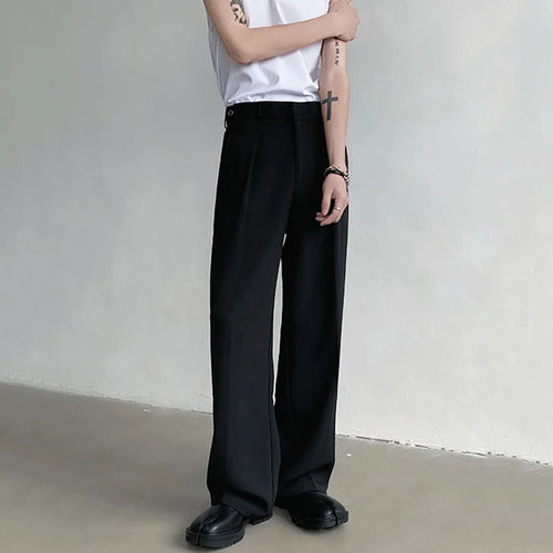 Load image into Gallery viewer, Suit Pants Casual Fashion Summer Loose Zipper Pocket Male Straight Leg Trousers Solid Color Britches 9C5334
