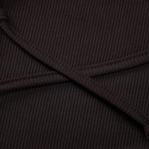 Load image into Gallery viewer, Ribbed Lace-up Long Sleeve Maxi Dress For Women 2023 Autumn Winter New Fashion Solid Bodycon Long Dress Elegant
