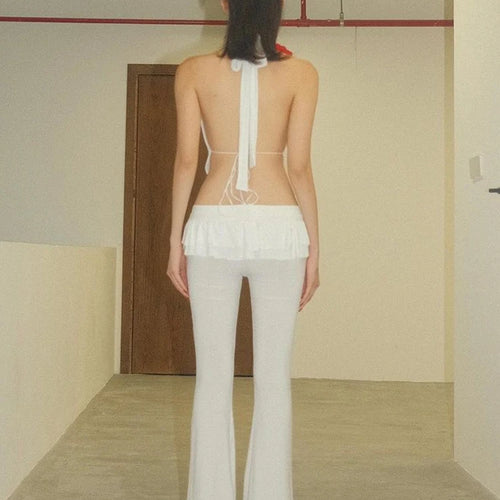 Load image into Gallery viewer, Sexy Tight Elastic Pants Women Slim Fit Flower Ruffle Edge Female Slim Fit Party Nightclub Fashion Street Pants
