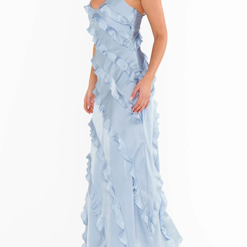 Load image into Gallery viewer, Solid Slimming Long Dresses For Women Square Neck Sleeveless High Waist Temperament Dress Female Fashion Style New
