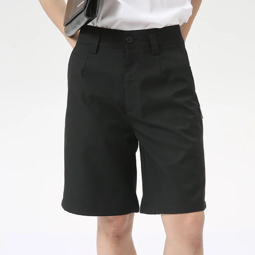 Load image into Gallery viewer, Simple Men&#39;s Casual Shorts Loose Zippers Solid Color Straight Wide Leg Male Trousers Summer Fashion 9C6261
