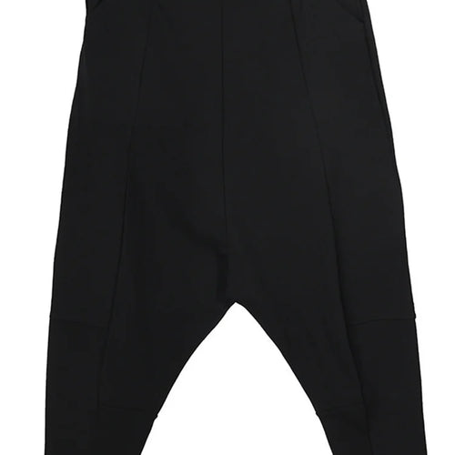 Load image into Gallery viewer, High Elastic Waist Black Pocket Thick Patchwork  Harem Pants New Trousers Women Fashion Tide Spring Autumn 2025 SA155
