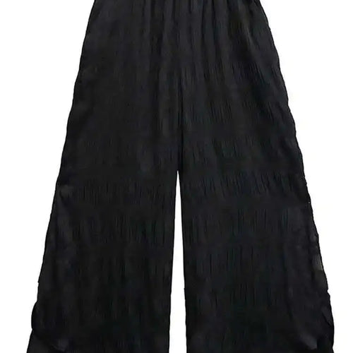 Load image into Gallery viewer, High Elastic Waist Black Pleated Chiffon Long Wide Leg Pants New Trousers Women Fashion Tide Spring Autumn 2025 1DH6500
