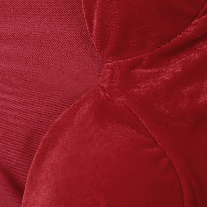 Velvet Long Sleeve Sexy Mini Dress For Women Autumn Winter New Square Collar Bodycon Ruched Club Party Dress Elegant