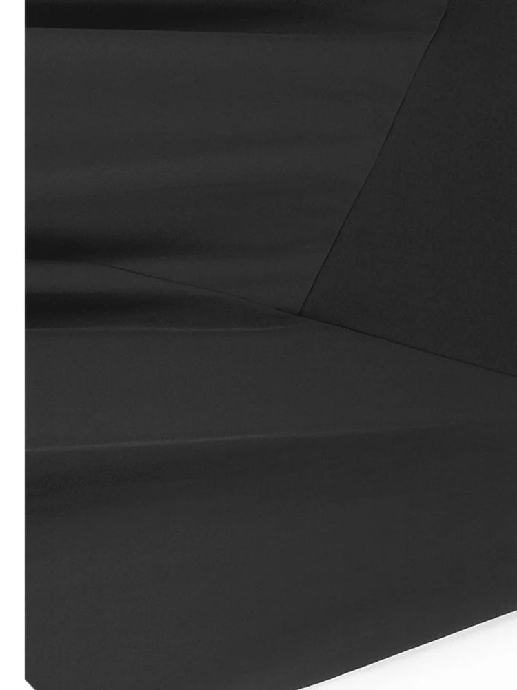 Women Black Irregular Spliced Big Size Casual Dress New Round Neck Short Sleeve Fashion Tide Spring Summer 2025 1DJ1188