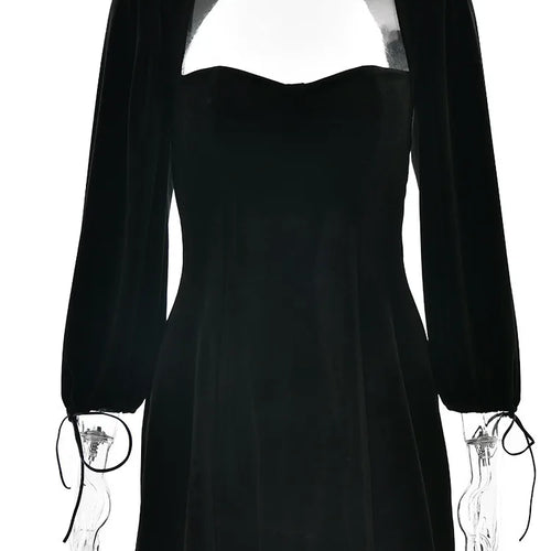 Load image into Gallery viewer, Elegant Long Sleeved Velvet Hollow Out Dress Women Sexy Backless Party Evening Dress Autumn/Winter 2025 New Slim Vestido
