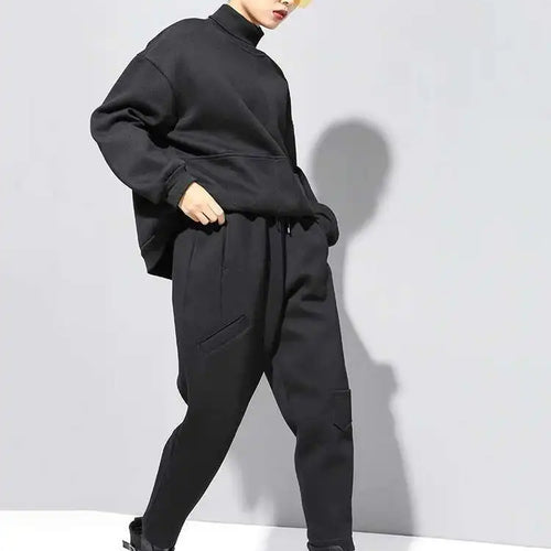 Load image into Gallery viewer, High Elastic Waist Black Thick Casual Harem Pants New Loose Fit Trousers Women Fashion Tide Spring Autumn 2025 1DF4690
