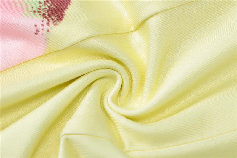 Off-shoulder Strapless Sexy Mini Dress For Women Robe Yellow Sleeveless Backless Ruffled Printed Club Dress Vestido