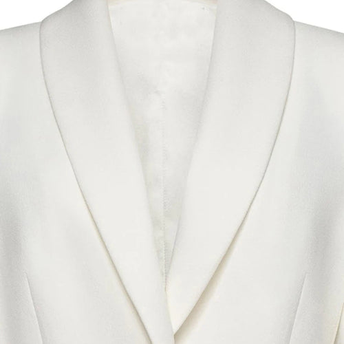 Load image into Gallery viewer, Women White Irregular Pleated Ruffles Elegant Blazer New Lapel Long Sleeve Jacket Fashion Tide Spring Autumn 2025 1DH4840
