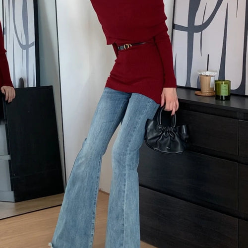 Load image into Gallery viewer, Pure Color Elegant Knitted Dress Woman Bodycon Slim Y2K Mini Dress Casual Party Korean Fashion Long Sleeve 2023 Winter C-260
