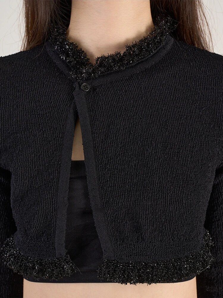 Patchwork Ram Hem Solid Sweaters For Women O Neck Long Sleeves Spliced Button Slimming Knitting Sweater Female