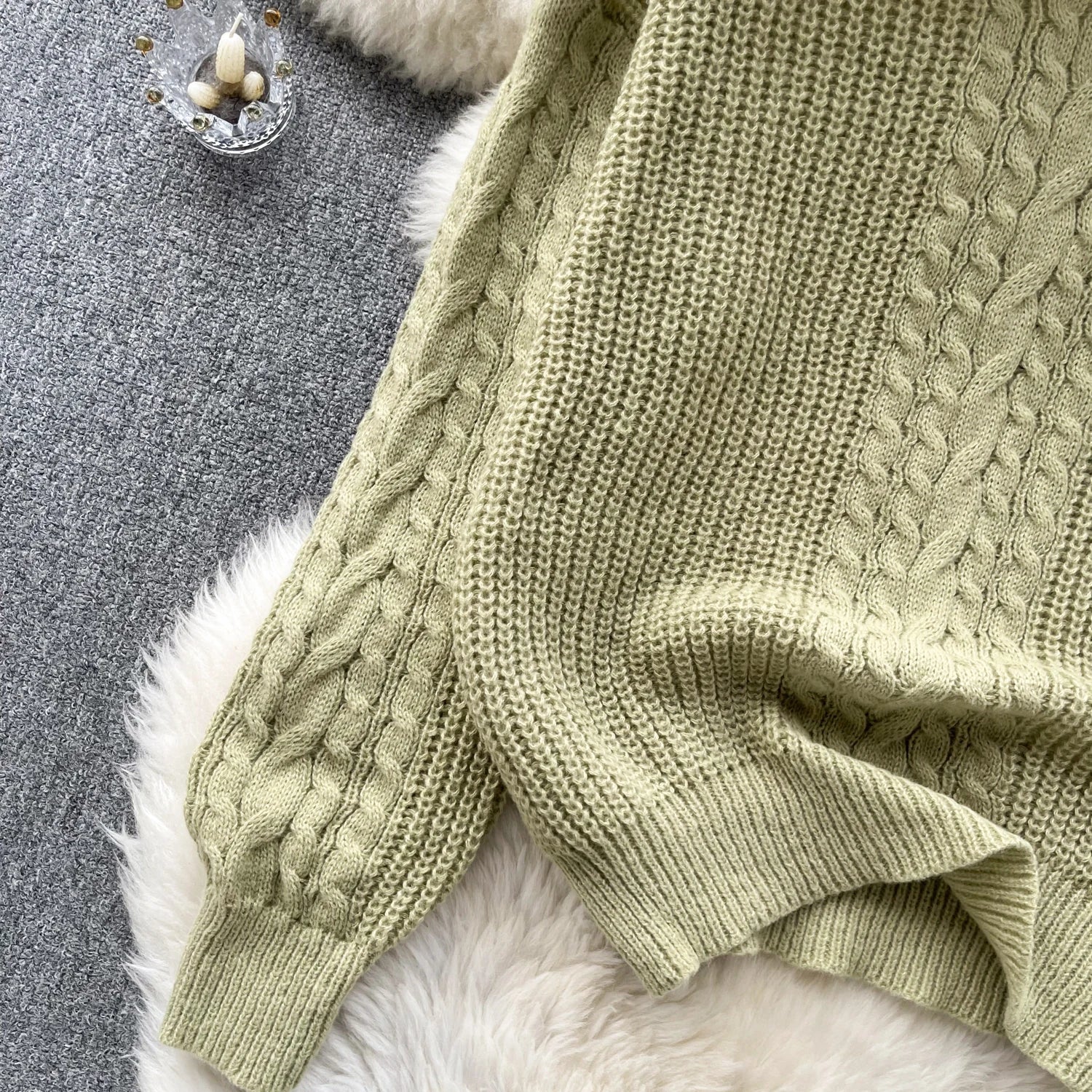 Korean Women Black Twists Hooded Knitted Sweater Fashion Blue Loose Long Sleeve Lady Green Pullovers Tops Casual Autumn Winter