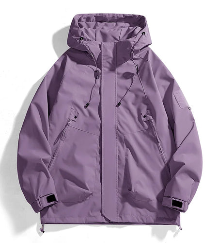 Korean Fashion Solid Hooded Trench Jacket New Windproof Waterproof Women Outerwear Spring Autumn Loose Workwear Coat Trendy Chic