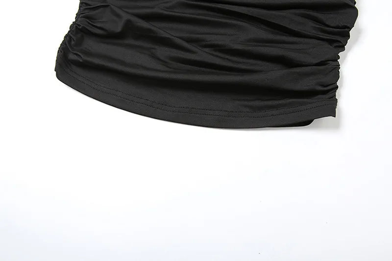 Sexy Sleeveless Skirt Two Pieces Sets For Women Metal Buckle Backless Tops And Thigh Split Long Skirt Two Pieces Sets