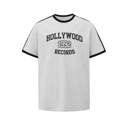 Load image into Gallery viewer, Men's Short Sleeve T-shirts New Summer Contrast Color Design Round Neck Fashion Loose Letter Print Korean Trendy Top 9W1627
