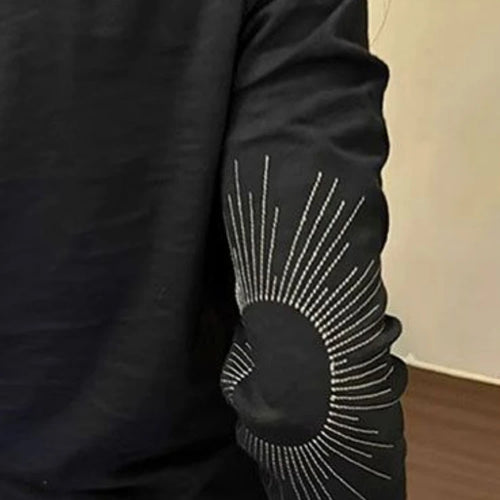 Load image into Gallery viewer, 2025 Women Streetwear Embroidery Grunge T-shirts Loose Single Breasted Autumn Black Tops Y2k Aesthetic Casual Style Vintage Tees
