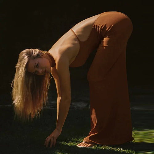 Load image into Gallery viewer, Flower Sleeveless Sexy Maxi Dress For Women Gown Fashion Halter Backless Bodycon Evening Club Long Dress Vestido
