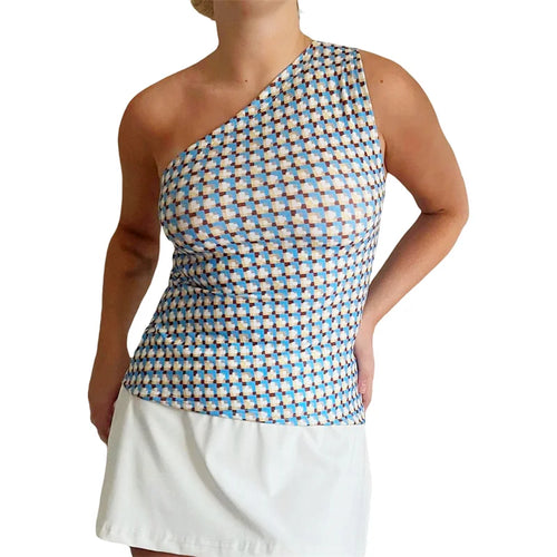 Load image into Gallery viewer, One Shoulder Tank Top for Women Floral Print Sleeveless Backless Vest Cropped T Shirt y2k Aesthetic Clothing Streetwear
