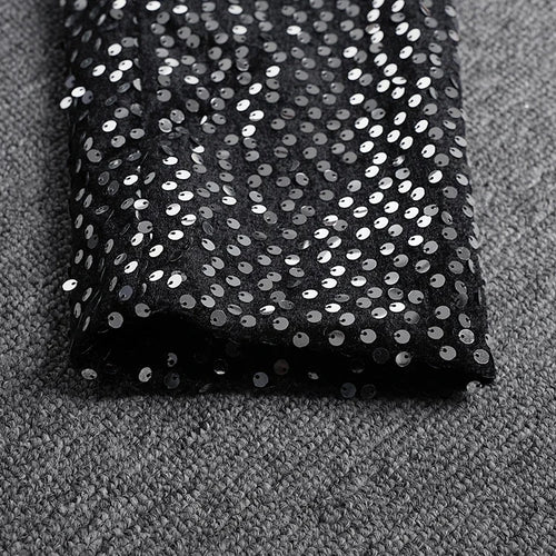 Load image into Gallery viewer, Women Black Irregular Hem Sequins Big Size Blazer New Lapel Long Sleeve Jacket Fashion Tide Spring Autumn 2025 CPG2606
