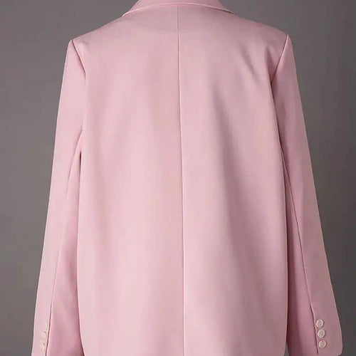 Load image into Gallery viewer, Women Pink Color Double Breasted Big Size Blazer New Lapel Long Sleeve Jacket Fashion Tide Spring Autumn 2025 CPG2778
