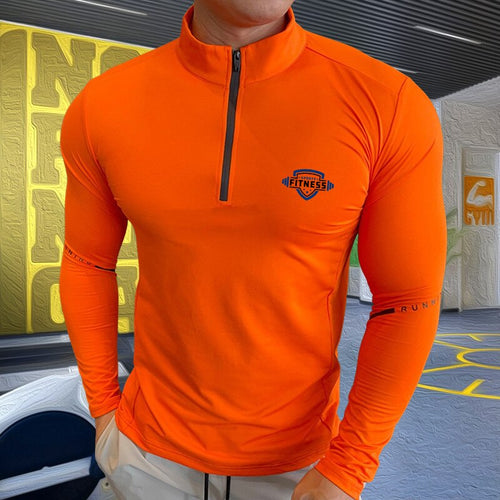 Load image into Gallery viewer, Mens Compression T-shirt Gym Fitness Sweatshirt Running Exercise Sports Tops Turtleneck Knitwear Long Sleeves Clothing Plus Size
