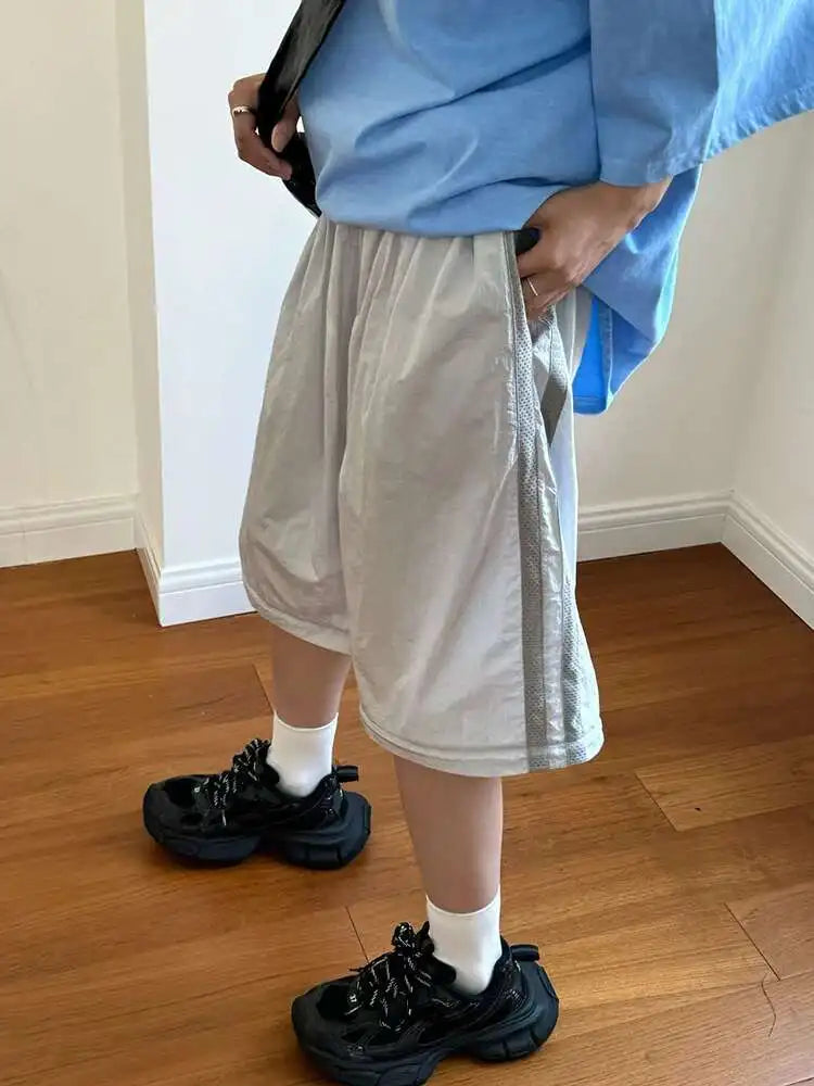 High Elastic Waist Gray Thin Detachable Two Ways Wear Pants New Trousers Women Fashion Tide Spring Summer 2025 1DH5808