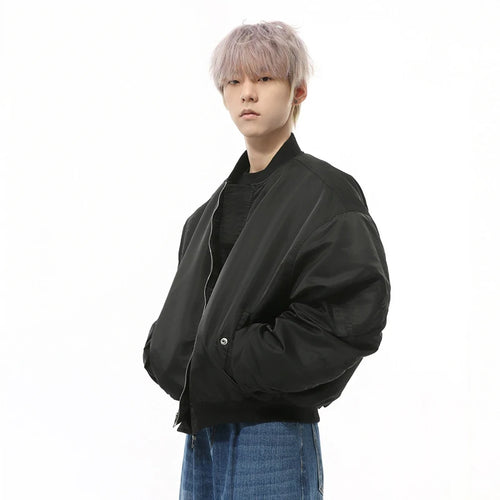 Load image into Gallery viewer, Autumn Men&#39;s Cotton Coats Round Collar New Solid Color Pleated Design Korean Simple Male Loose Padded Jackets 2024 9C9344
